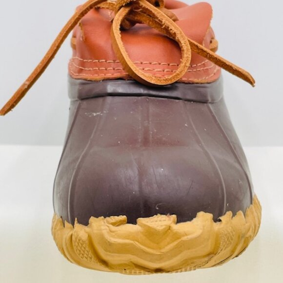 Cabela's Lace Up Brown Leather Women's Duck Rain Boot Shoe - Size 9 - Picture 11 of 16